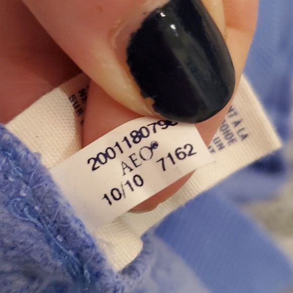 American Eagle blueish-purple make this earth beautiful 4life sweatshirt size L - Picture 5 of 8